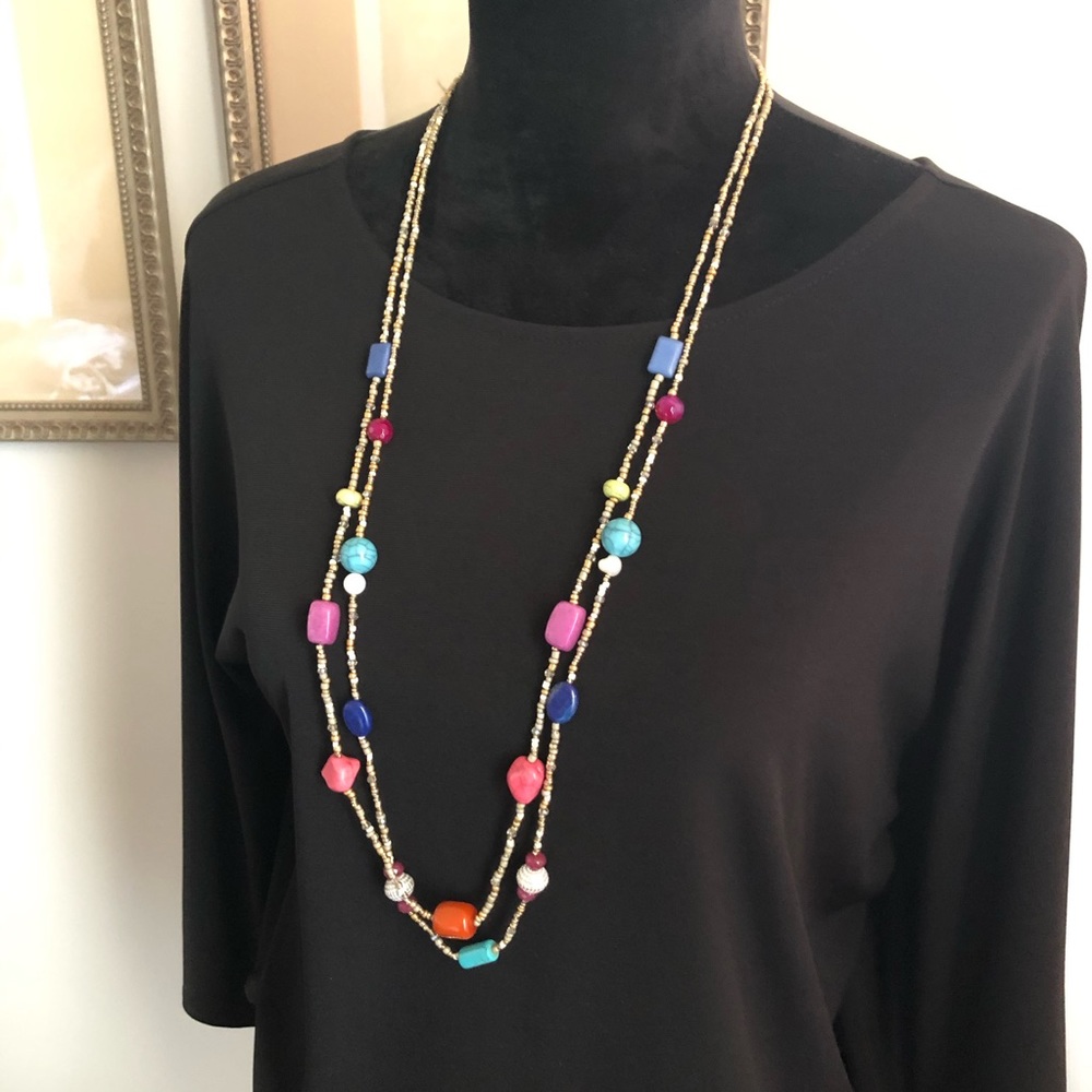 Chico’s Long Beaded Necklace